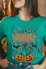 US3001P-E3085 Pumpkin Cherries Graphic Plus Tee $16
