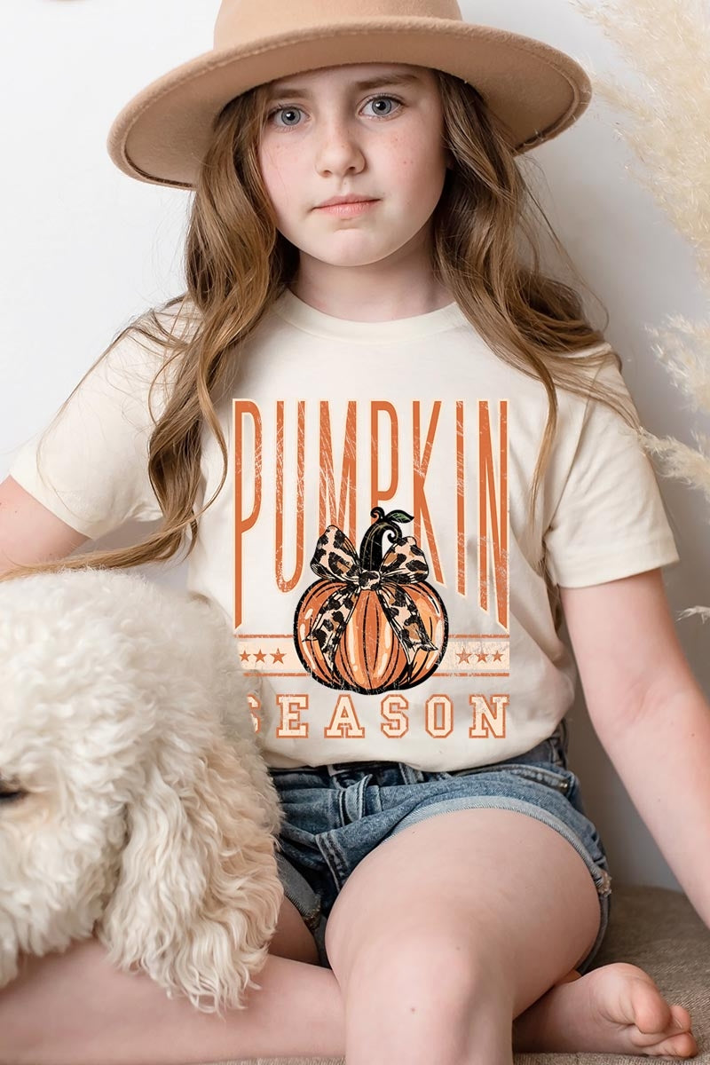 US3001Y-E3145Z Pumpkin Season Kids Graphic Tee $11