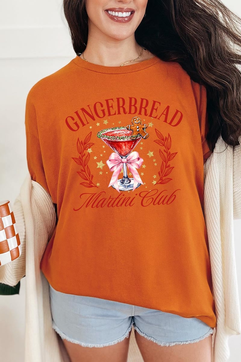 5000P-E3216 Gingerbread Martini Club Graphic Plus Heavy Cotton Tee $12.75