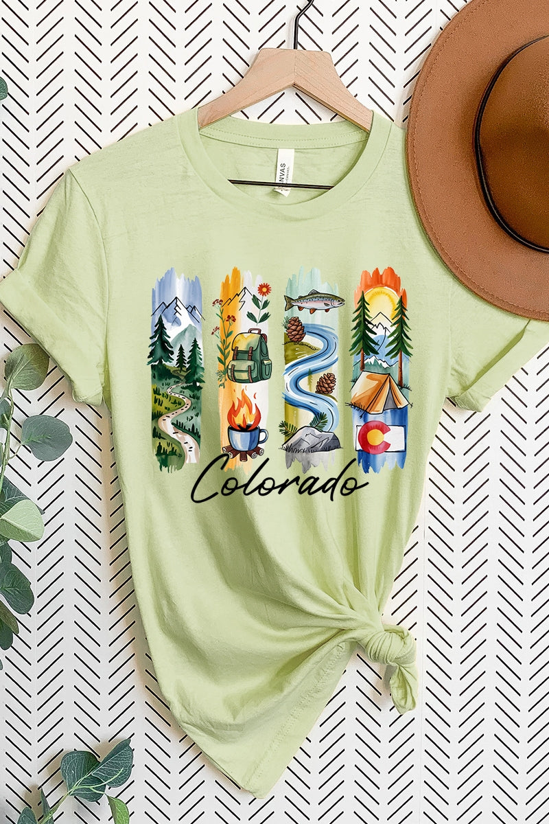 US3001P-E3061CO Colorado State Brushstroke Graphic Plus Tee $16