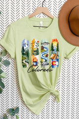 US3001-E3061CO Colorado State Brushstroke Graphic Tee $12.5