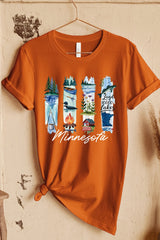 US3001-E3061MN Minnesota State Brushstroke Graphic Tee $12.5