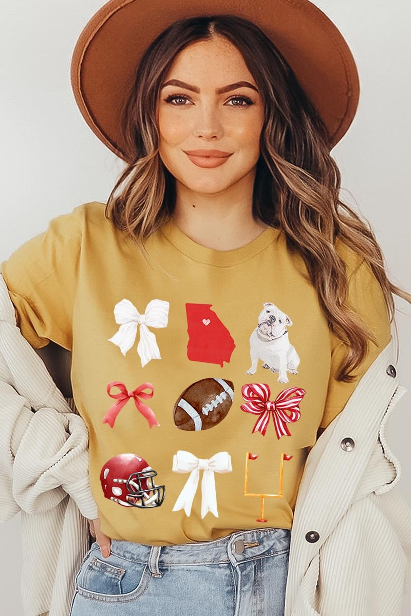 US3001P-E3080 Georgia Football Graphic Plus Tee $16