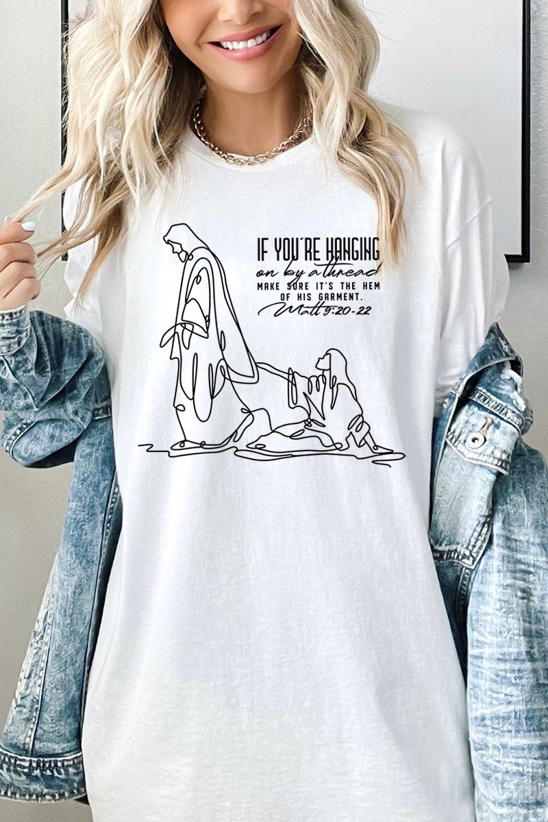 5000P-E3075 If Youu2019re Hanging On Graphic Plus Heavy Cotton Tee $12.75