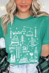US3001P-E3188 Ski Doodle Graphic Plus Tee $16