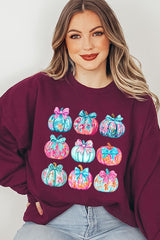 UL180-E3137 Coquette Pumpkin Graphic Sweatshirt $20