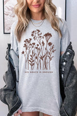 US3001P-E3146 Christian Wildflower Graphic Plus Tee $16