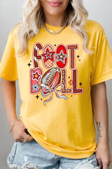 5000-E3053 Brushstroke Football Graphic Heavy Cotton Tee $9