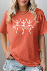 5000-E3156 Halloween Ballerina Graphic Heavy Cotton Tee $9
