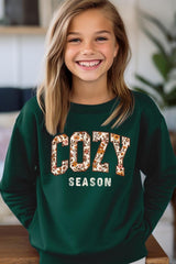 UL180B-E3082Z Cozy Season Kids Graphic Sweatshirt $20