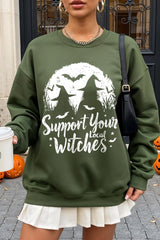 UL180P-E3161 Local Witches Halloween Graphic Plus Sweatshirt $25