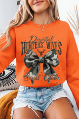 UL180-E3193 Hunters Wives Social Club Graphic Sweatshirt $20
