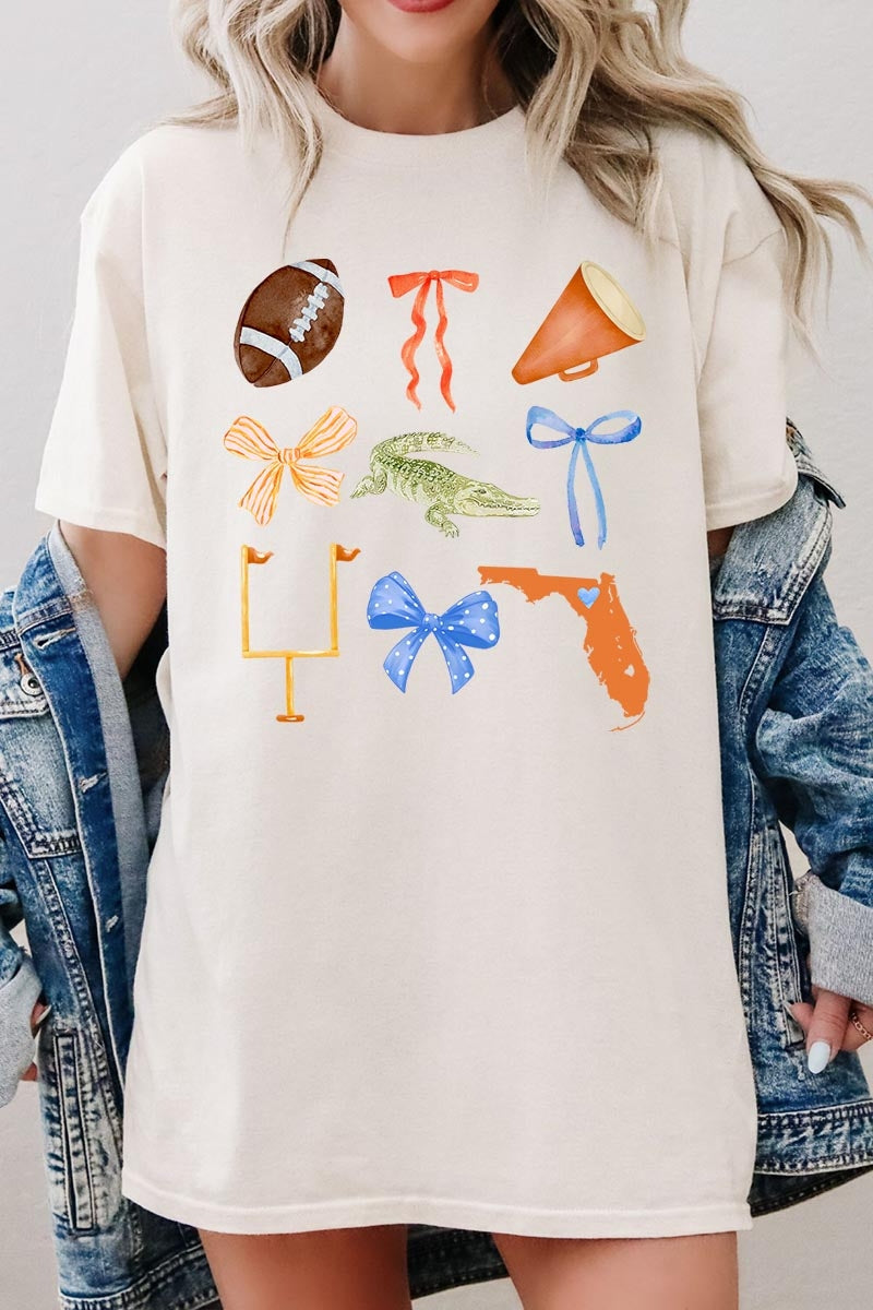 5000P-E3078 Florida Football Graphic Plus Heavy Cotton Tee $12.75