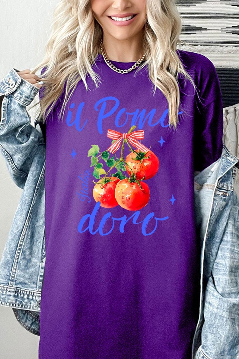 5000P-E3070 Il Pomodoro Tomato Graphic Plus Heavy Cotton Tee $12.75