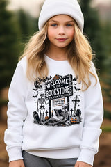 UL180B-E3122Z Bookstore Halloween Kids Graphic Sweatshirt $20