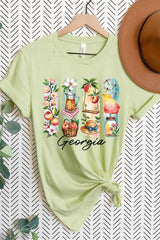 US3001P-E3061GA Georgia State Brushstroke Graphic Plus Tee $16