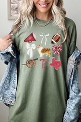5000-E3079 Texas Football Graphic Heavy Cotton Tee $9