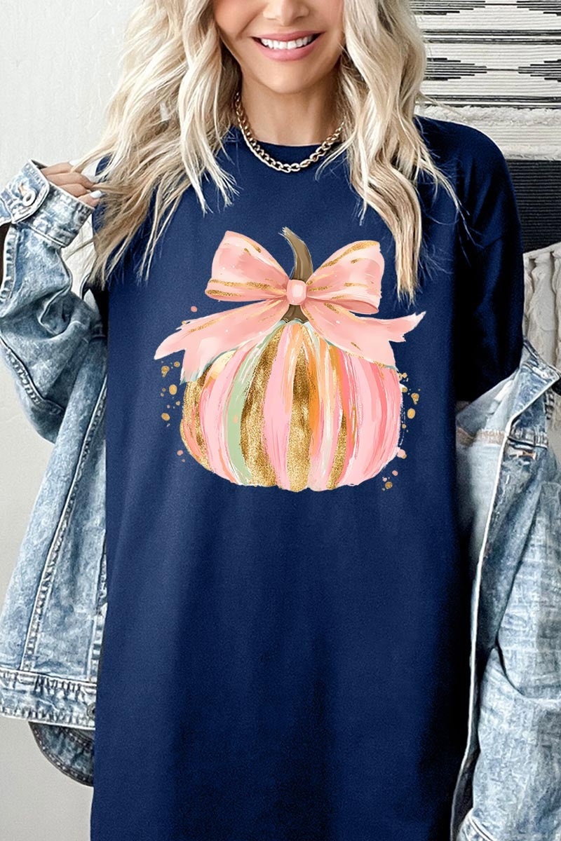 5000-E3083 Brushstroke Pumpkin Graphic Heavy Cotton Tee $9