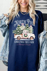 5000-E3174 North Pole Christmas Graphic Heavy Cotton Tee $9