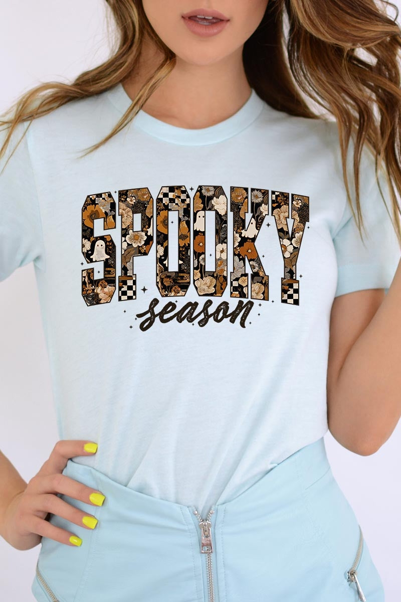 US3001-E3105 Spooky Season Halloween Graphic Tee $12.5
