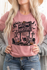 US3001-E3122 Bookstore Halloween Graphic Tee $12.5