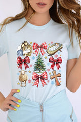 US3001-E3219 Nativity Scene Christmas Graphic Tee $12.5