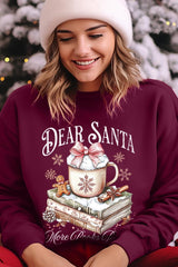 UL180-E3205 Dear Santa Books Graphic Sweatshirt $20