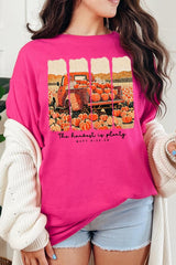 5000P-E3172 Harvest Is Plenty Graphic Plus Heavy Cotton Tee $12.75