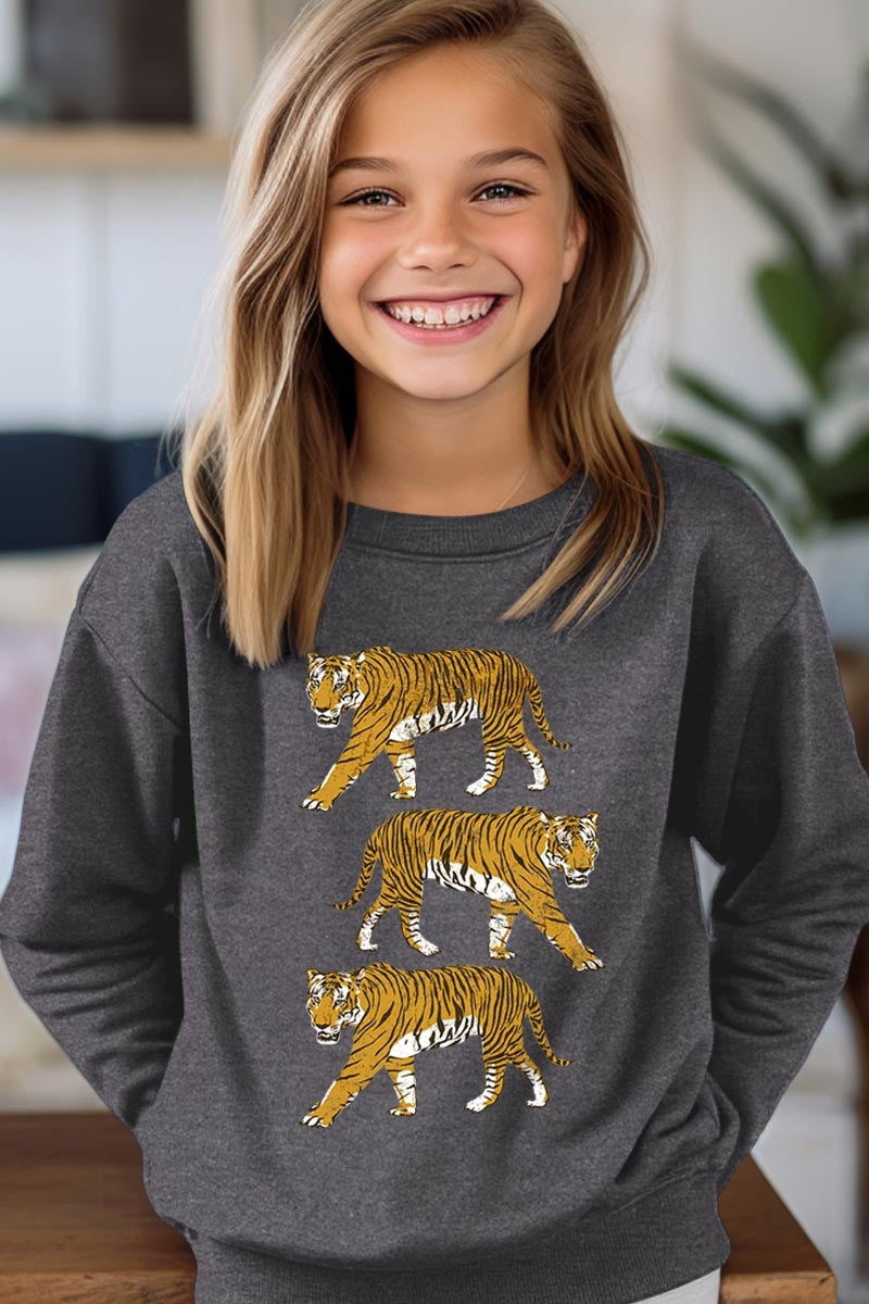 UL180B-E3104Z Retro Tigers Kids Graphic Sweatshirt $20