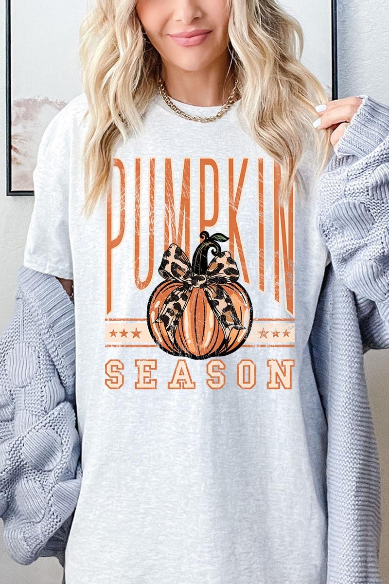 5000-E3145 Pumpkin Season Graphic Heavy Cotton Tee $9