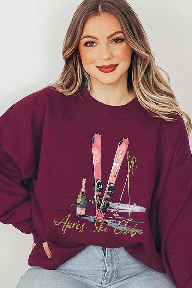 UL180P-E3187 Apres Ski Club Graphic Plus Sweatshirt $25