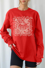 UL240P-E3112 Fall Pumpkin Graphic Plus Long Sleeve Tee $17