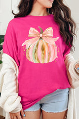 5000P-E3083 Brushstroke Pumpkin Graphic Plus Heavy Cotton Tee $12.75