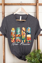 US3001P-E3061NM New Mexico State Brushstroke Graphic Plus Tee $16