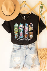 US3001-E3061KY Kentucky State Brushstroke Graphic Tee $12.5