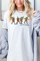 5000P-E3203 Grinch Dance Funny Christmas Graphic Plus Heavy Cotton Tee $12.75