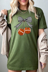 US3001-E3055 Football Cherries Graphic Tee $12.5
