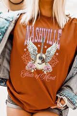 US3001P-E3157 Nashville Rose Graphic Plus Tee $16