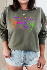 UL180-E3109 Spooky Halloween Graphic Sweatshirt $20