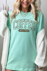 US3001-E3207 Coffee Weather Graphic Tee $12.5
