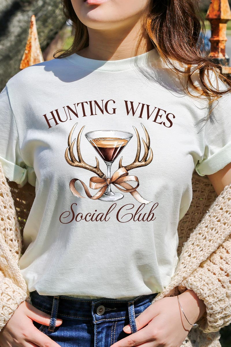 US3001-E3191 Hunting Wives Social Club Graphic Tee $12.5