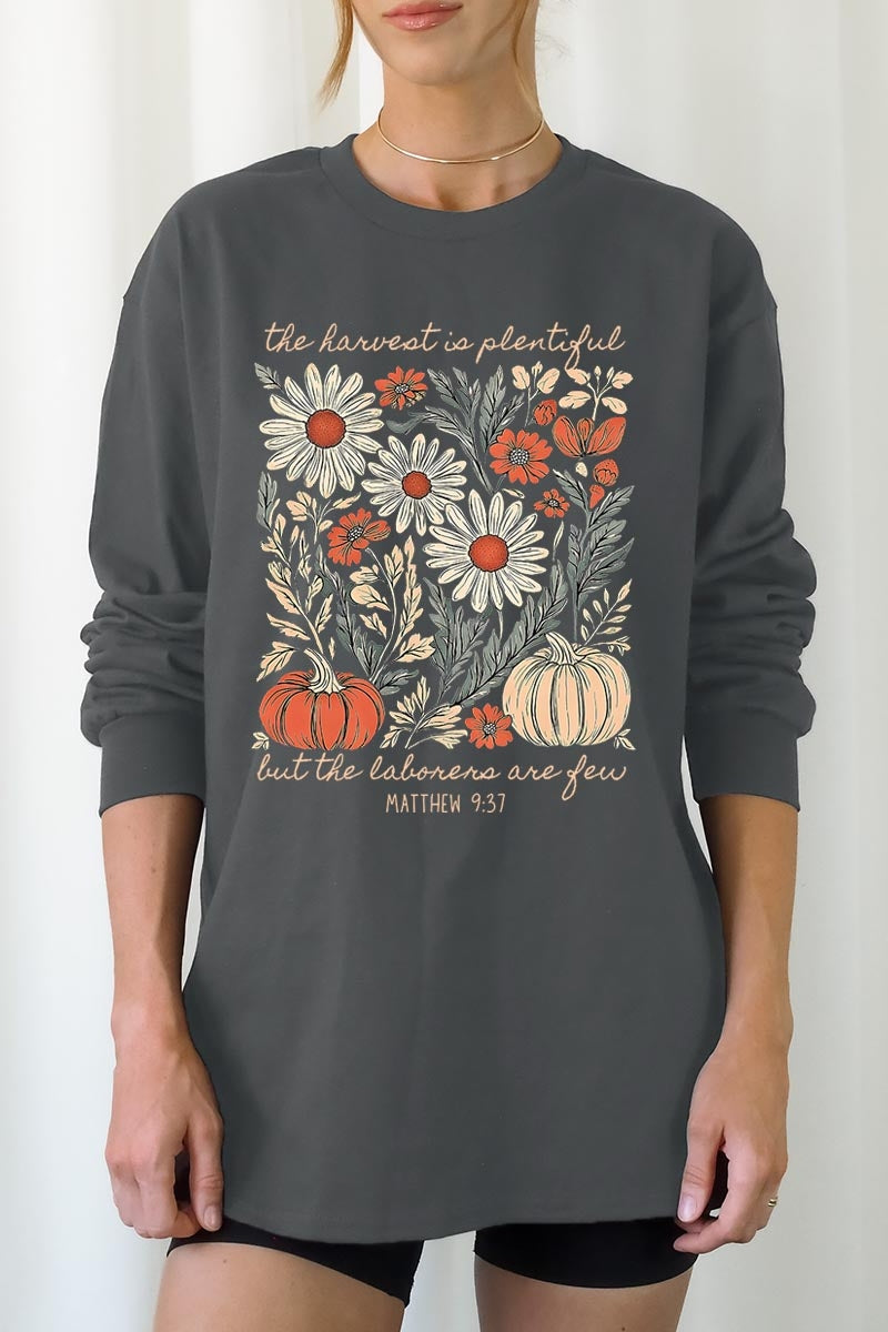 UL240P-E3173 Faith Harvest Graphic Plus Long Sleeve Tee $17