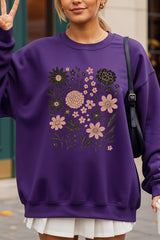 UL180-E3178 Fall Floral Garden Graphic Sweatshirt $20