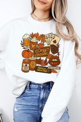 UL180-E3119 Retro Fall Collage Graphic Sweatshirt $20