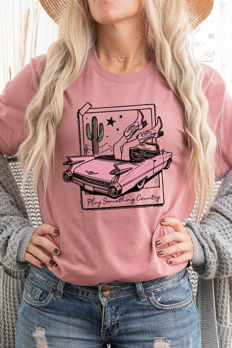 US3001-E3098 Play Something Country Graphic Tee $12.5