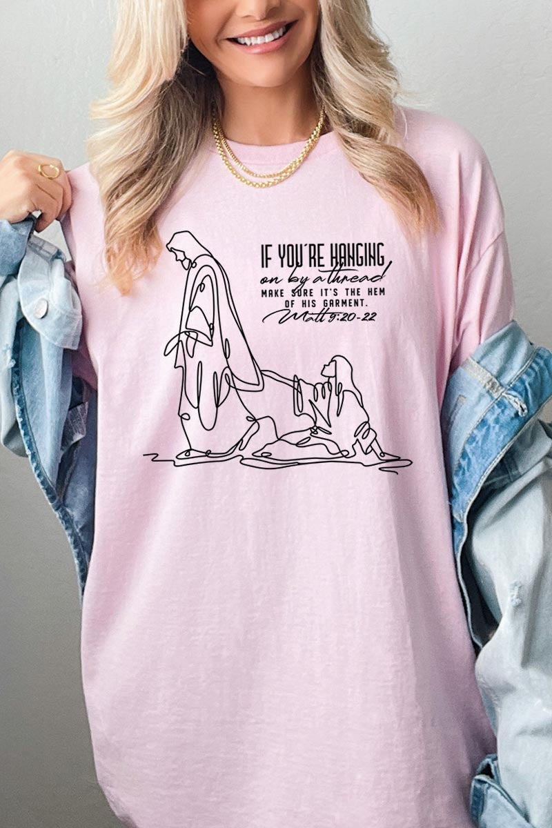5000-E3075 If Youu2019re Hanging On Graphic Heavy Cotton Tee $9