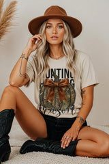 5000P-E3190 Hunting Pumpkin Bow Graphic Plus Heavy Cotton Tee $12.75