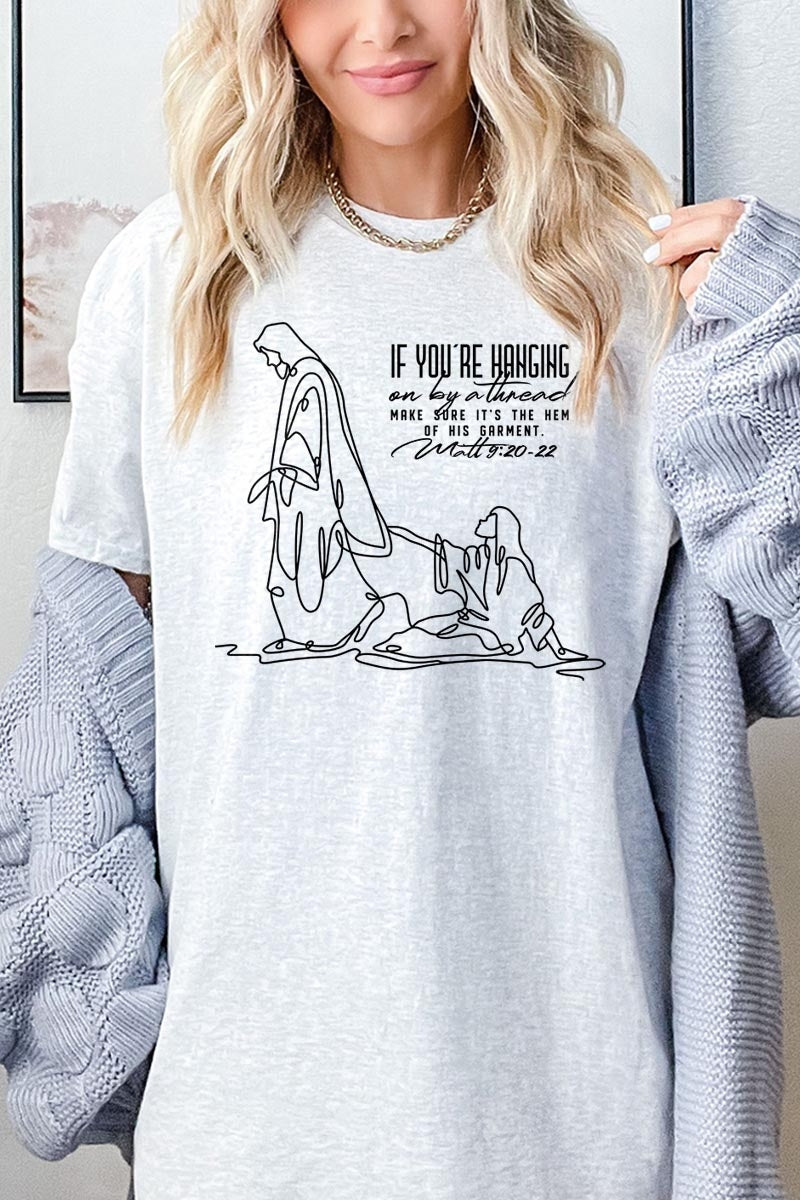 5000P-E3075 If Youu2019re Hanging On Graphic Plus Heavy Cotton Tee $12.75