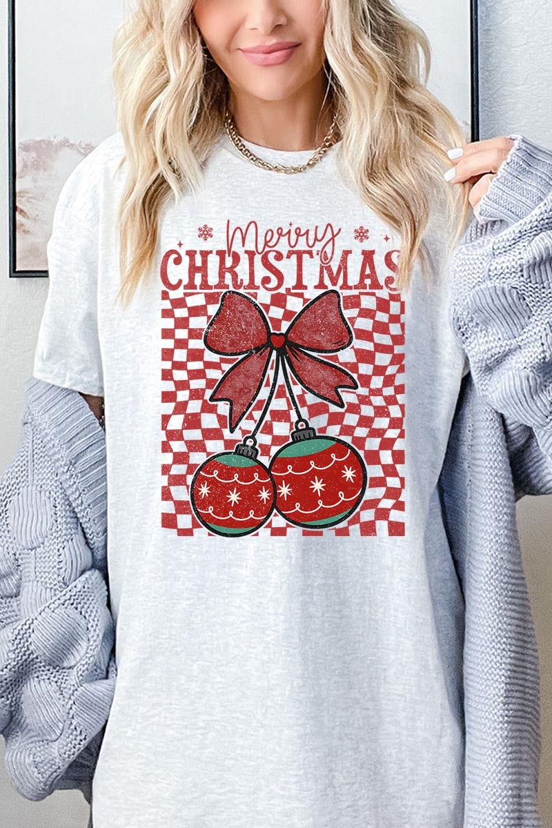 5000-E3196 Cherry Ornament Christmas Graphic Heavy Cotton Tee $9