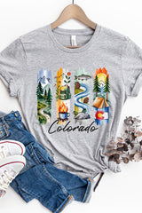 US3001-E3061CO Colorado State Brushstroke Graphic Tee $12.5